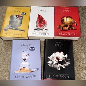 Tracy Wolff Crave Series Book Bundle Crave Crush Covet Court Charm Hardcover Set